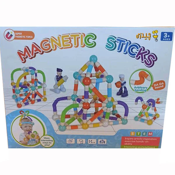 مگنت گوی و میله فنری 154 قطعه Magnet Sticks 158-50