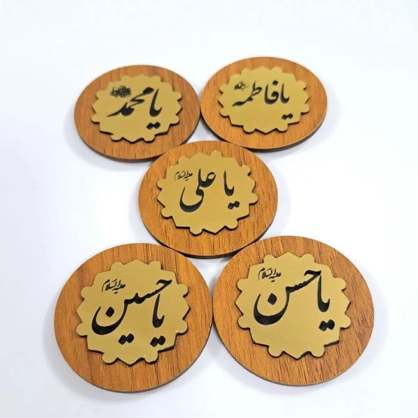 مگنت یخچال پنج تن چوبی