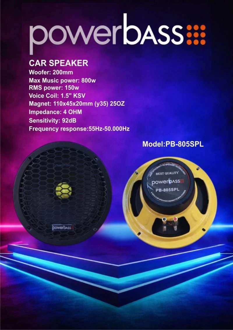 میدرنج پاوربیس مدل PB-805SPL با توان ۸۰۰ وات