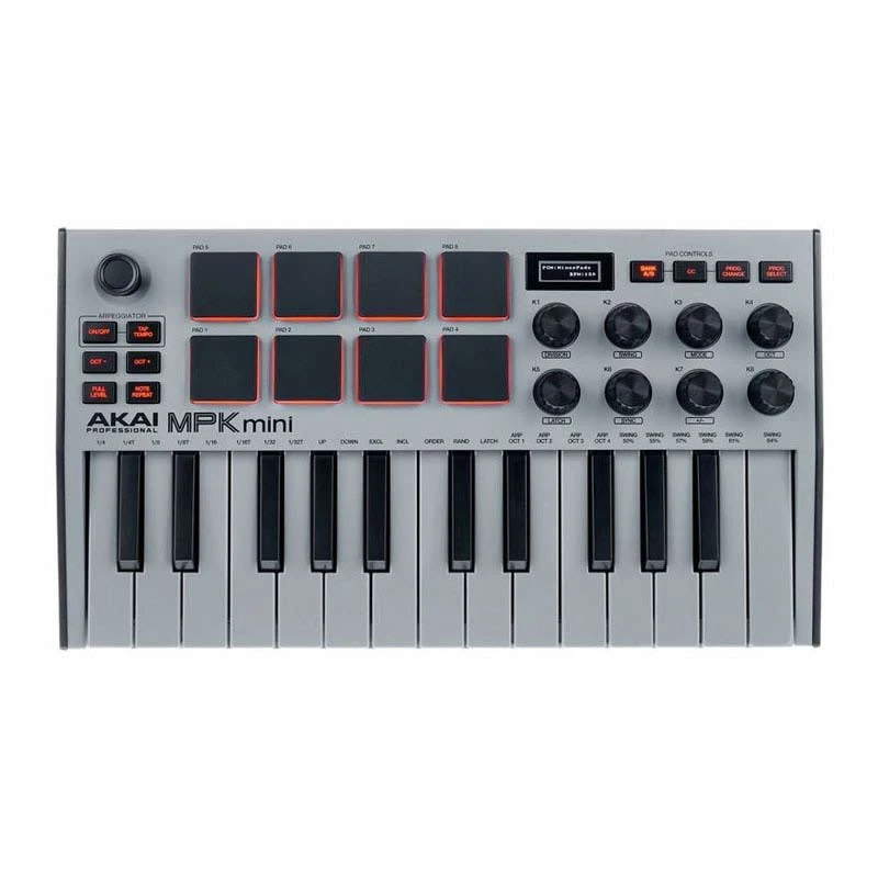 میدی کنترلر AKAI MPK Mini MK3 GreyAKAI MPK mini MK3 Grey Midi Controller