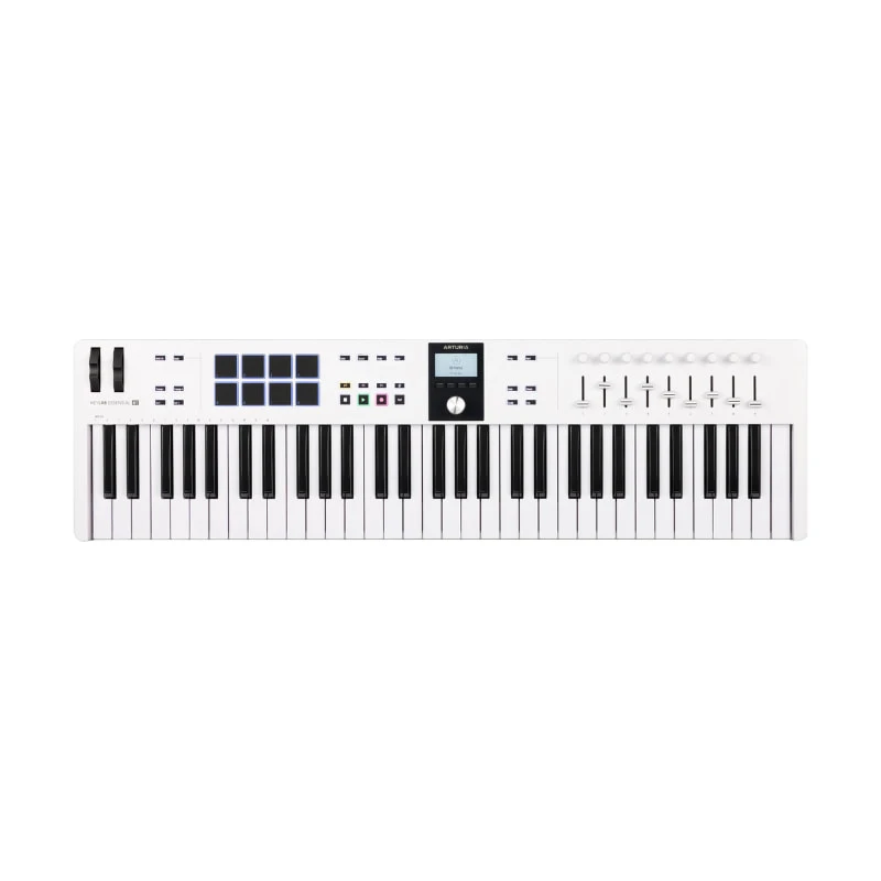 میدی کنترلر Arturia Keylab Essential 61 Mk3 WhiteArturia KeyLab Essential mk3 61 White Midi Controller
