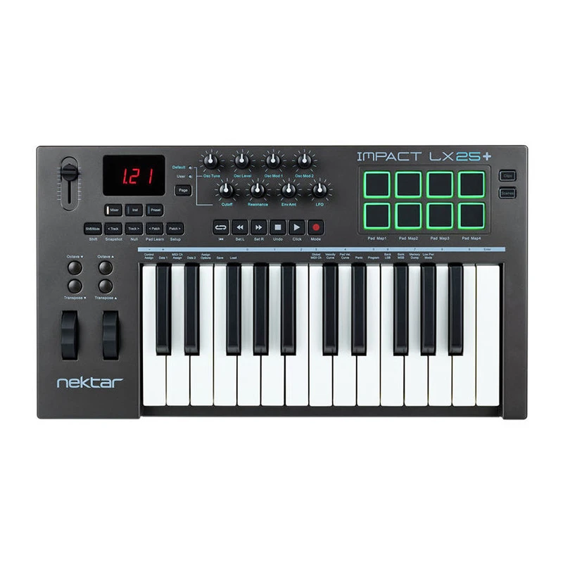 میدی کنترلر +Nektar Impact LX25Nektar Impact LX25 Plus Midi Controller