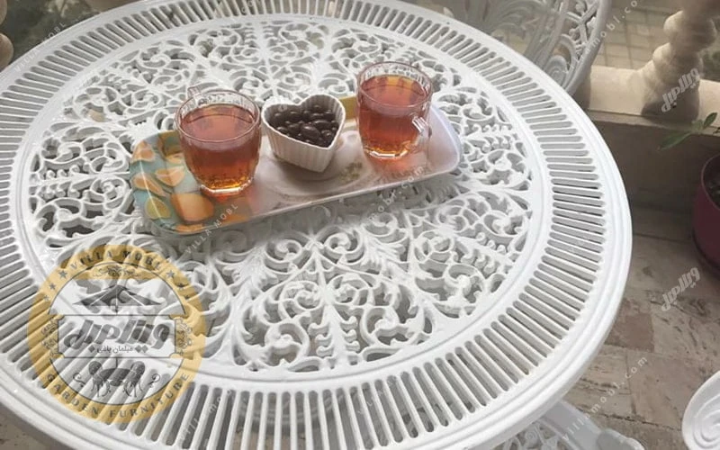 میز باغی آلومینیوم قطر ۷۹ سانتی‌متر