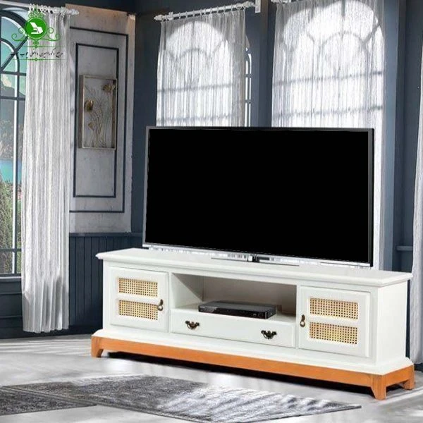 میز تلویزیون MDF روکش چوب مدل ونیک
