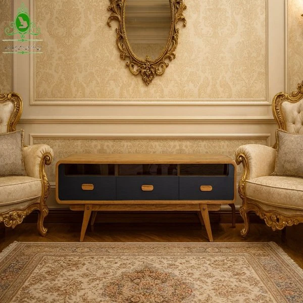 میز تلویزیون MDF وکیوم مدل استلا
