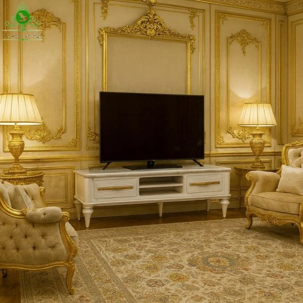 میز تلویزیون MDF وکیوم مدل انزو پلاس