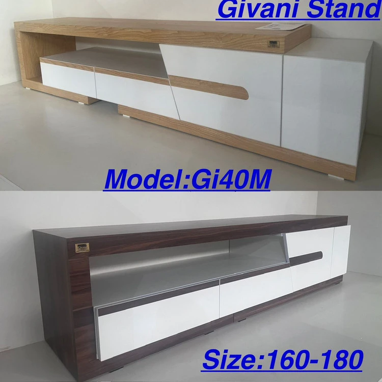 میز تلویزیون ام‌دی‌اف تایلندی با روکش هایگلاس مدل Gi40M