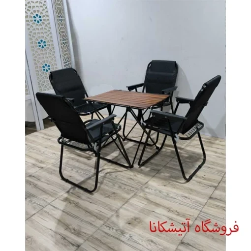 میز و صندلی ۴ نفره (صندلی:استراکچر چوبی و میز: ام دی اف )