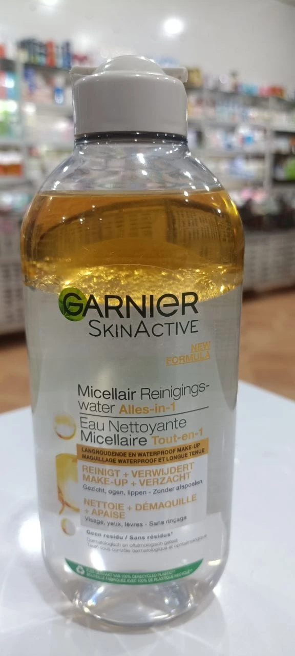 میسلار واتر دوفاز گارنیر | پاک‌کننده آرایش ضدآب و سنگین G.a.r.n.i.e.r Micellar Water