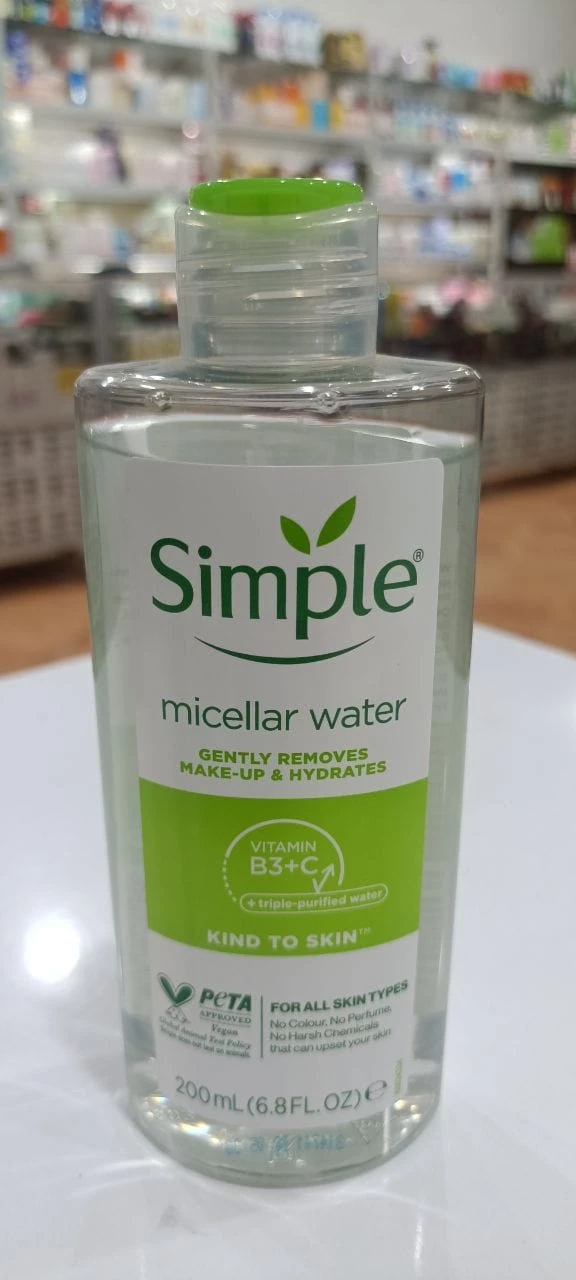 میسلار واتر سیمپل پاک‌کننده و آبرسان انواع پوست Simple