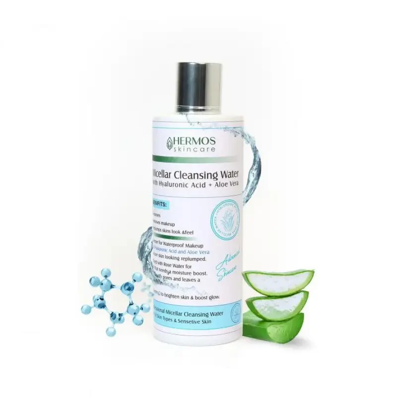 میسلار واتر هیالونیک اسید و آلوئه ورا هرموس 350 میلی لیترMicellar Cleansing Water(Hyaluronic Acid + Aloe)