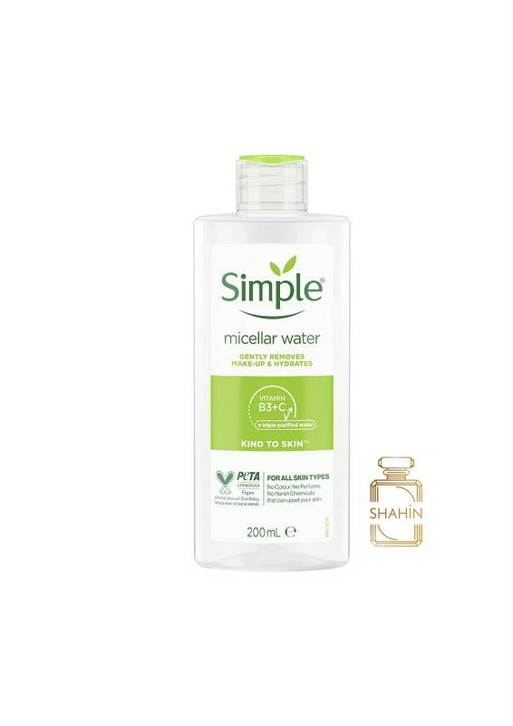 میسلار واتر پوست مختلط سیمپل اصل Simple Micellar Water All Skin Types 200ML