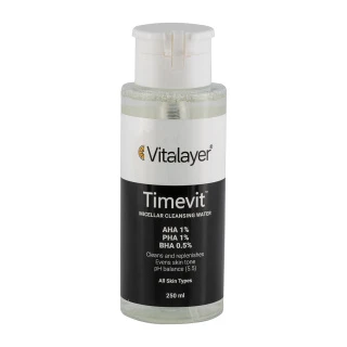میسلارواتر ویتالیر مدل Timevit مناسب انواع پوست حجم ویتالایر(ویتالیر)
