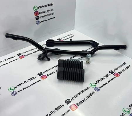 میل رکاب کامل متور سیکلت هندا 125_150_200به همراه جک بغل وپیچ و مهره فنر لاستیک رکاب برند اسا