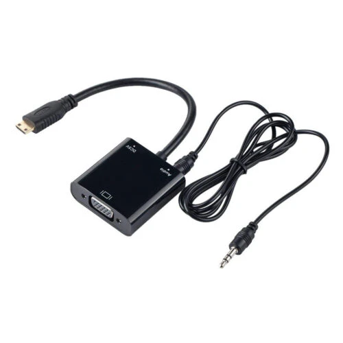 مینی اچ دی ام آی به وی جی ای به همراه صدا MINI HDMI TO VGA +Audio
