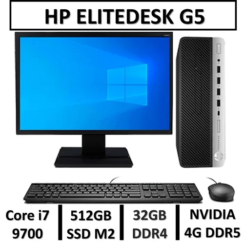 مینی کامپیوتر اچ پیintel Core i7 9700باگرافیک 4G استوک نسل نهم MINI CASE HP G5 | intel Core i7 9700 | 32GB RAM DDR4 | 512GB SSD | GPU 4GB DDR5