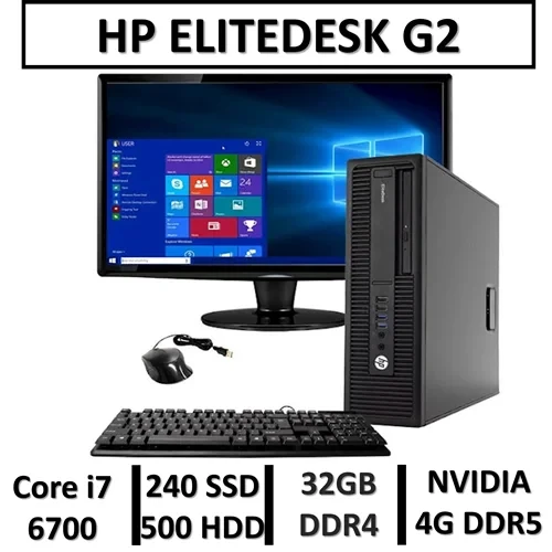 مینی کیس اچ پی استوک intel Core i7 6700با گرافیک 4Gمجزا MINI CASE HP G2/Core i7 6700/240 SSD/500 HDD/RAM 32 DDR4/QUADRO 4G GGR5