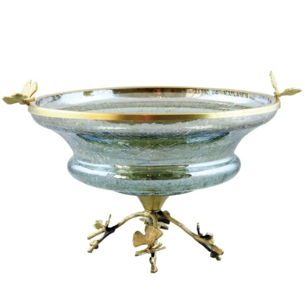 میوه خوری قدح بزرگ برنجی مدل کریستال ترک کد B-2032