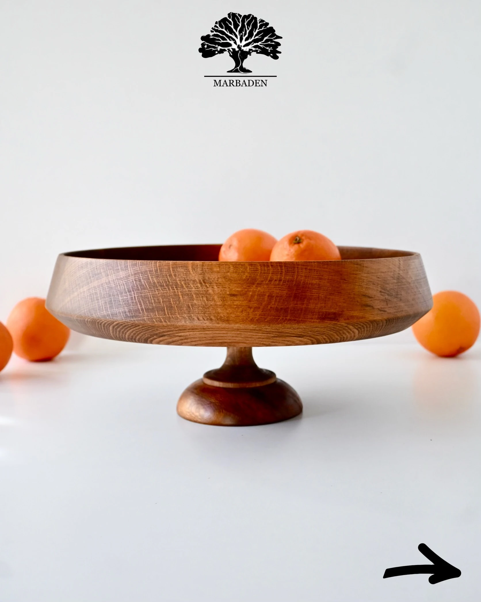 میوه خوری مدل الماسی پایه کوتاه دار 35cm (چوب راش فندقی) Opava-P15