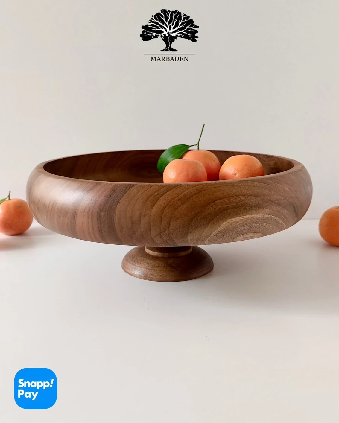 میوه خوری مدل خمره ای پایه دار قطر 35 (چوب گردو) Lorient-P15