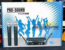 میکروفن بیسیم دوکانال پروساند مدل wireless microphone PRO-SOUND PG42H