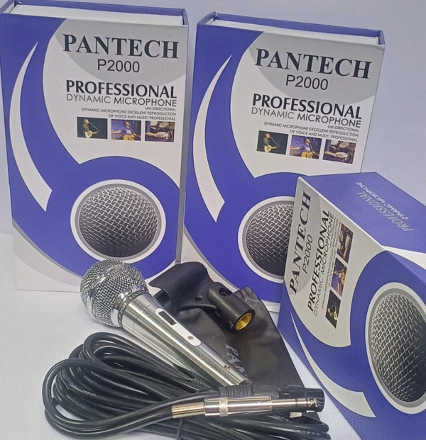 میکروفن داینامیک حرفه ای P2000 پنتک PANTECH MICROPHONE DYNAMIC P2000