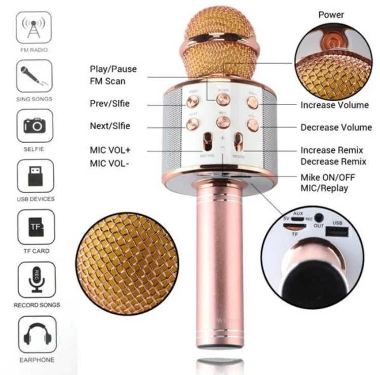 میکروفون اسپیکر مدل WS-858