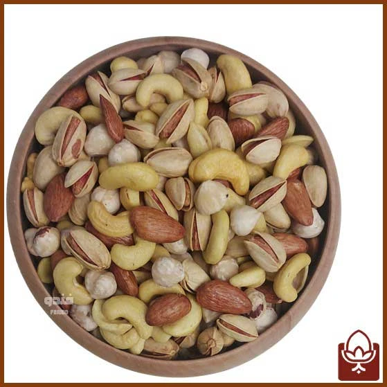 میکس آجیل 4 مغز شور اعلای فندو | تازه و خوشمزه با پسته اکبری، بادام هندی، بادام درختی و فندق
