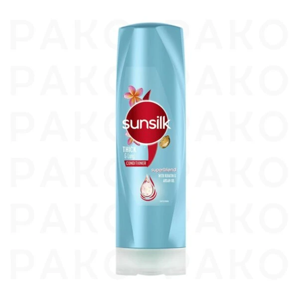 نرم‌ کننده سان سیلک برای داشتن موهای پرپشت و بلند thick & long sunsilk