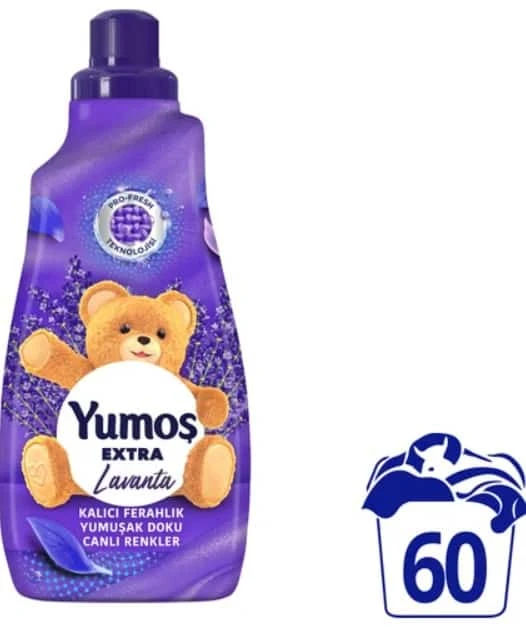 نرم کننده لباس یوموش Yumoş Extra با رایحه گل لاوندر حجم 1440 میلی لیتر