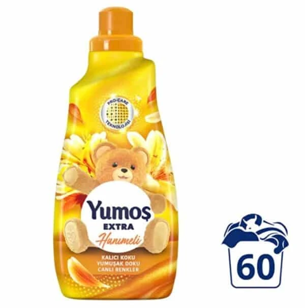 نرم کننده لباس یوموش Yumoş Extra با رایحه گل هانی ملی حجم 1440 میلی لیتر