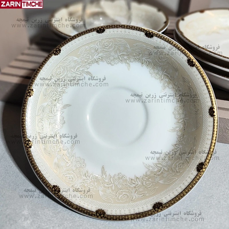 نعلبکی زیر استکانی چینی تقدیس مدل نیمان