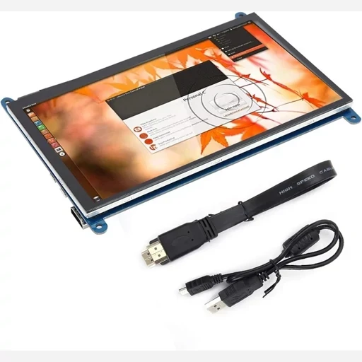 نمایشگر 7 اینچ رزپری پای ورودی HDMI همراه با تاچ خازنی اورجینال امازون المان