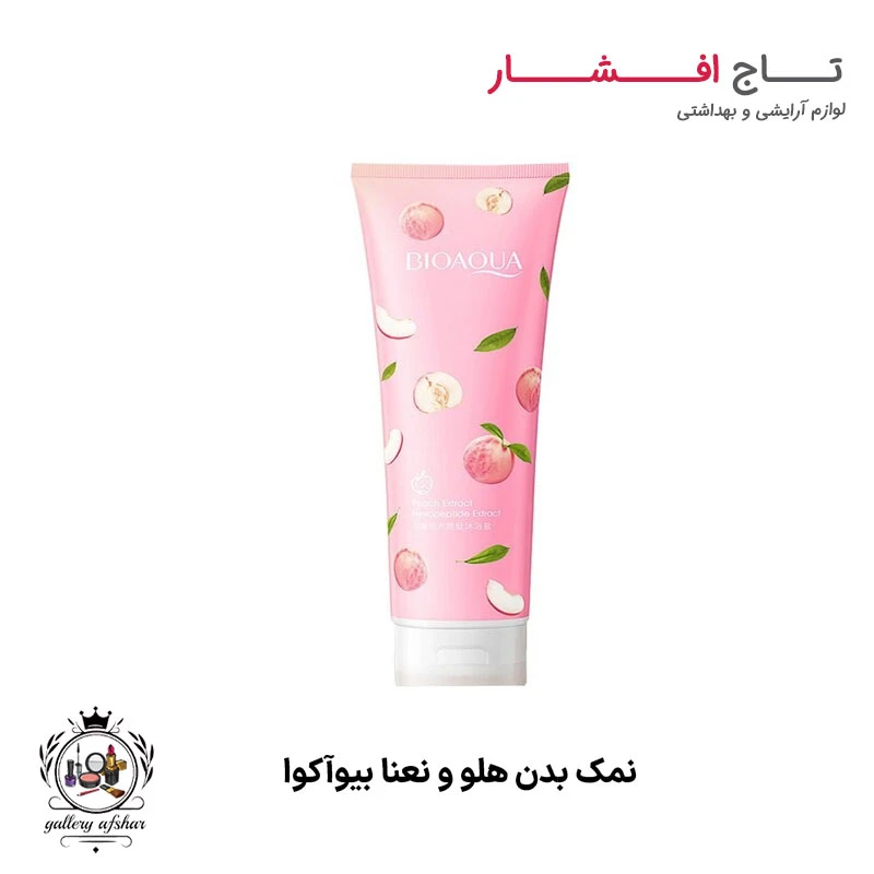 نمک بدن هلو و نعنا بیوآکوا (حجم 250 میلی لیتر)