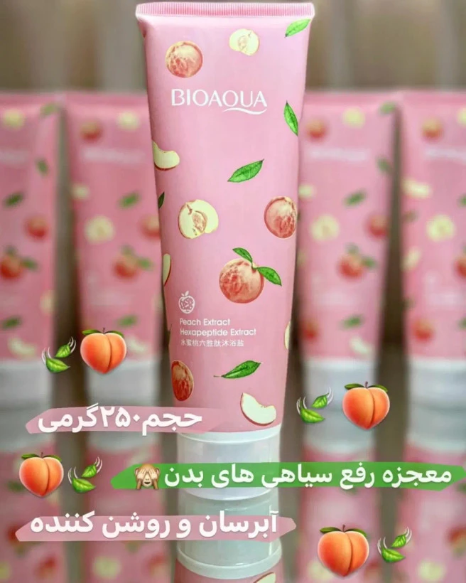 نمک بدن هلویی بیوآکوا ۲۵۰ گرم
