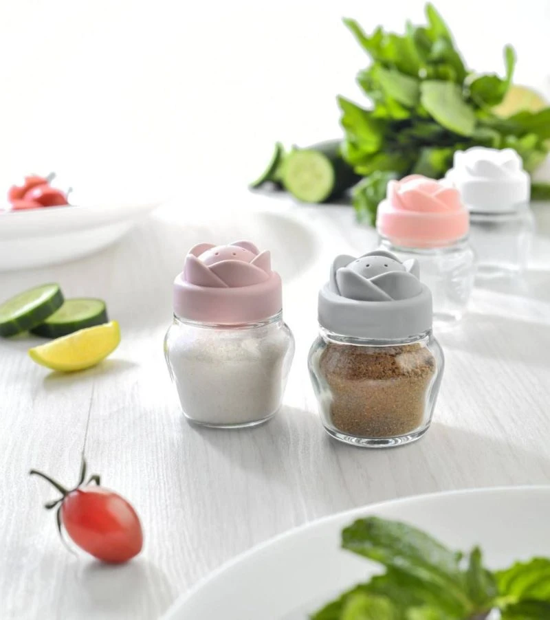 نمک پاش شیشه ای فلاور6 عددی