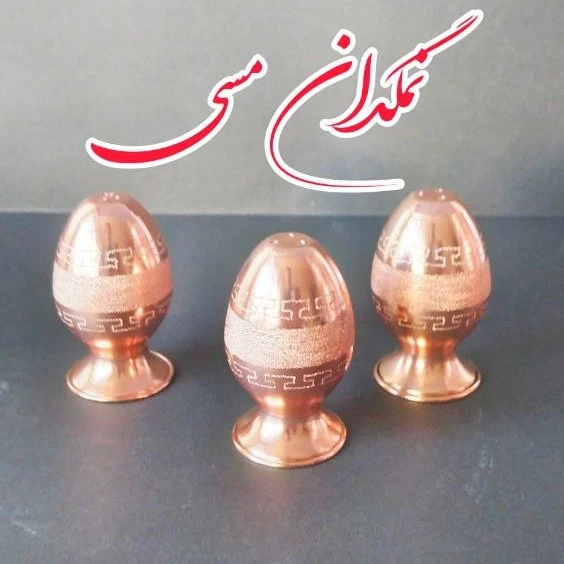 نمکدان مسی 6 تایی مدل تخم مرغی نانو ارسال رایگان