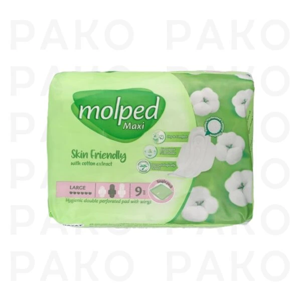 نوار بهداشتي مسافرتي مشبك بزرگ 9 عددي مولپد molped