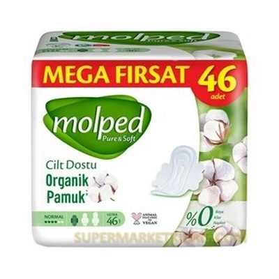نوار بهداشتی مولپد Molped مدل Pure And Soft سایز نرمال بسته ۲۴ عددی اصل و اورجینال