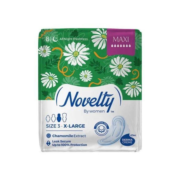 نوار بهداشتی ناولتی NOVELTY مدل Maxi سایز 3 بسته 8تایی