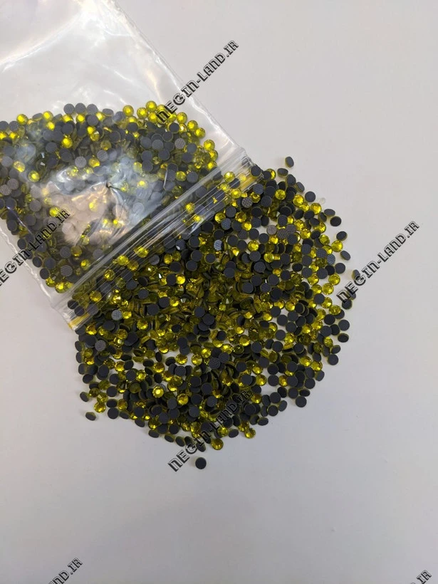 نگین حرارتی dmc زرد سایز 10