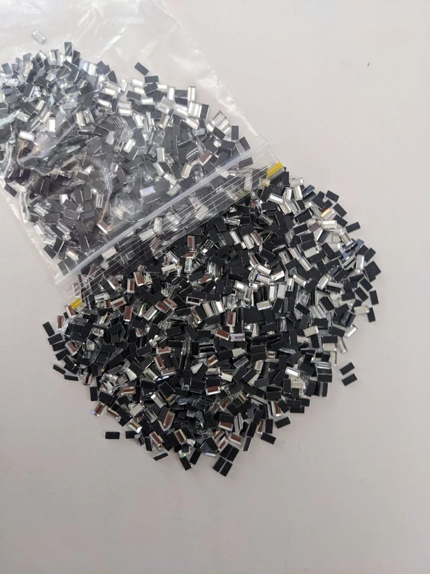 نگین حرارتی dmc نقره ای سایز 6*2