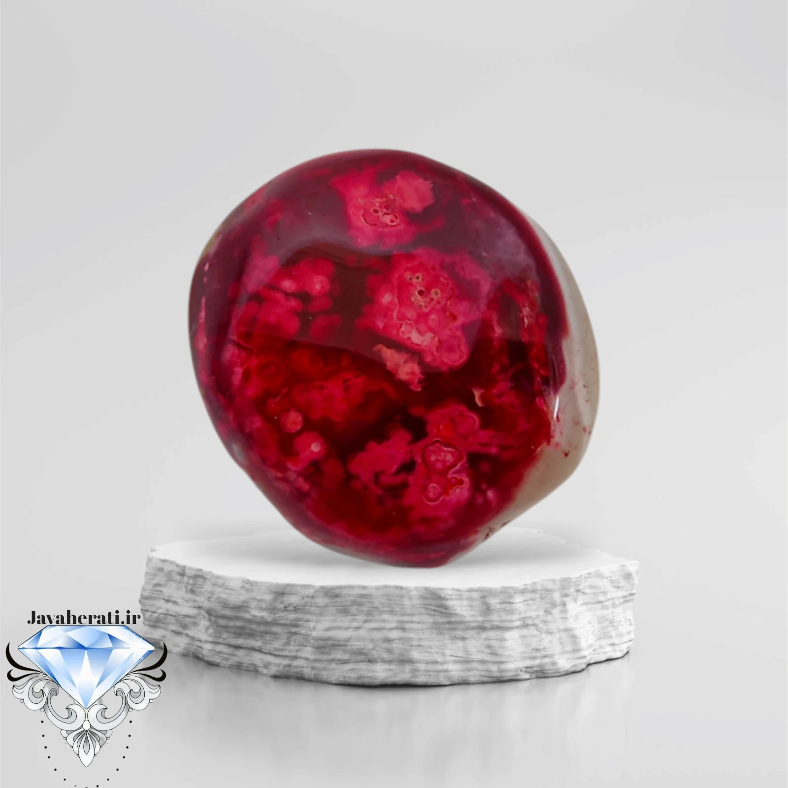 نگین عقیق دموی (خونی) کیفیت عالی