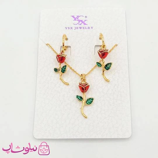 نیم ست دخترانه YSX مدل گل رز قرمز کد 4891