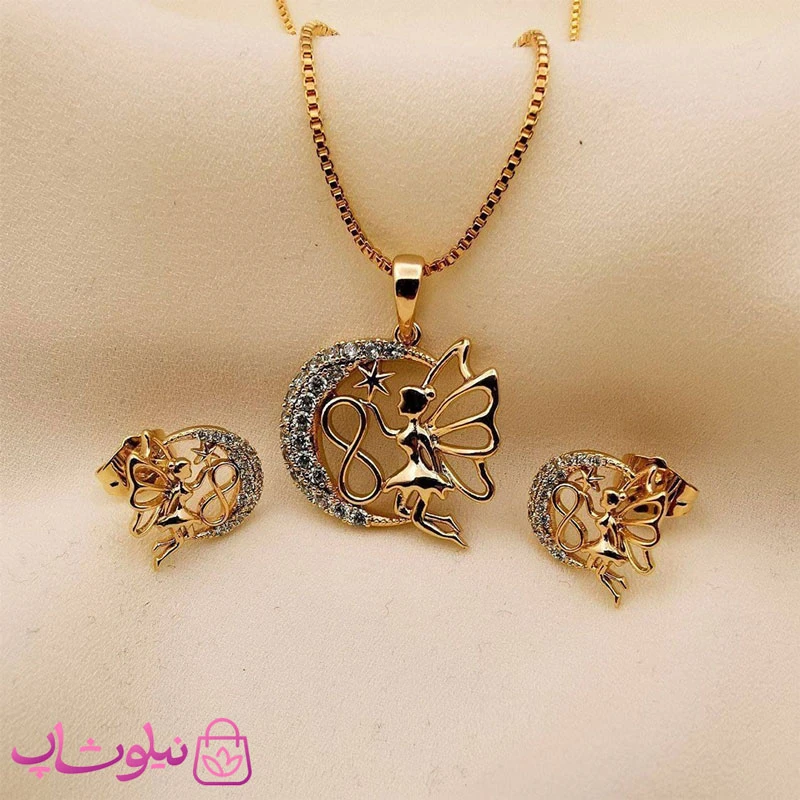 نیم ست زنانه ژوپینگ با طرح فرشته و بی نهایت کد 4244