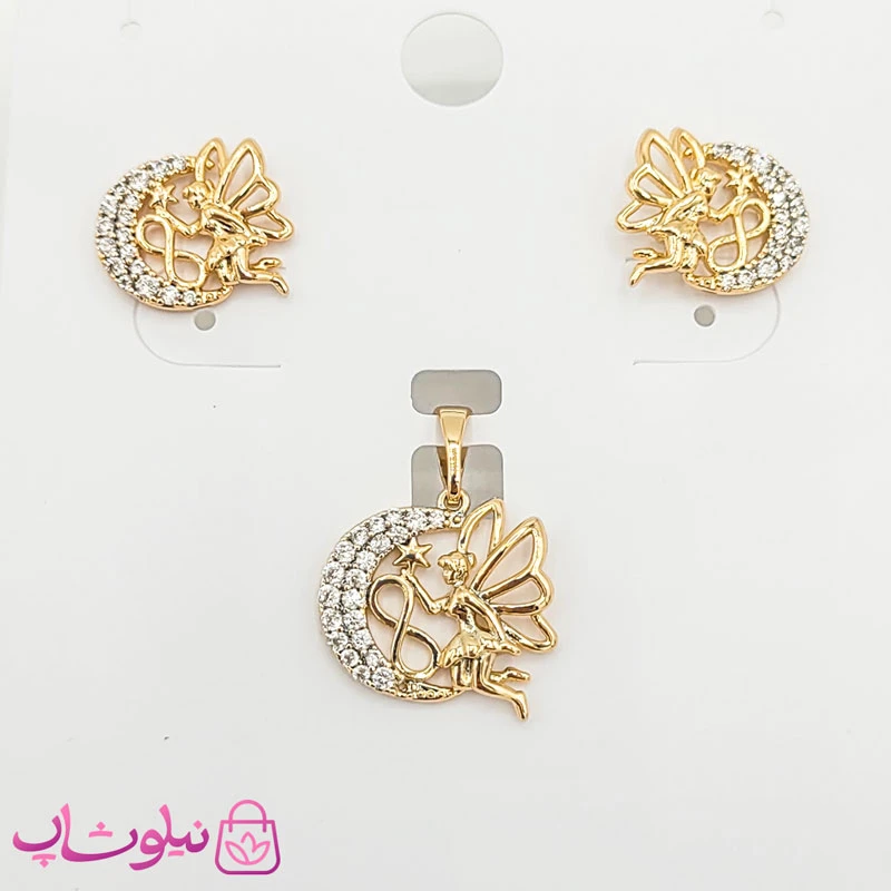 نیم ست ظریف دخترانه ژوپینگ طرح فرشته و بینهایت