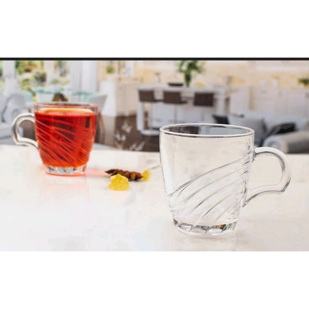 نیم لیوان کادیز دسته دار 6عددی کاوه