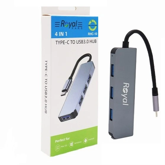 هاب 4 پورت USB-C رویال مدل RHC-10