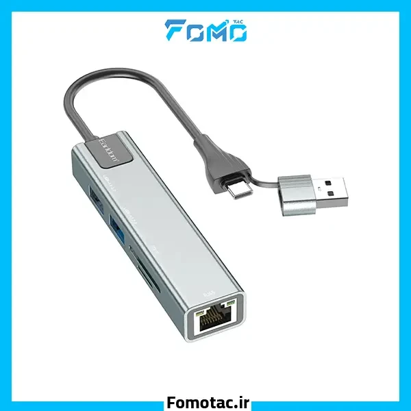 هاب 5 پورت USB و تایپ‌سی ارلدام(Earldom) مدل ET-HUB24