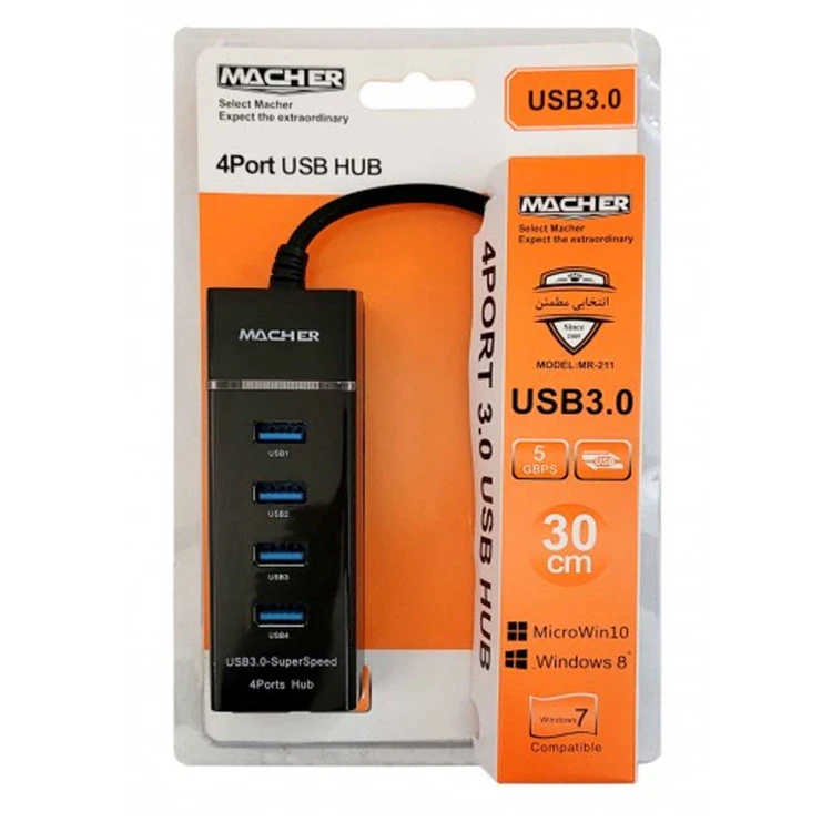 هاب USB 3.0 چهار پورت MACHER مدل MR-211